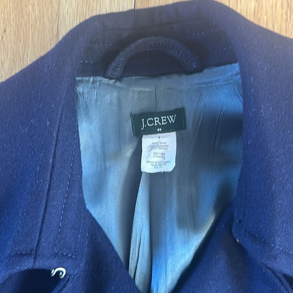 JCrew navy peacoat in mint condition. - Picture 2 of 4